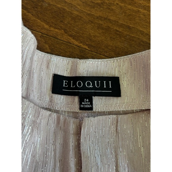 Eloquii Women's Dress Pink & Silver Pants Tapered Leg Pockets Sz Plus 22 - Picture 4 of 7